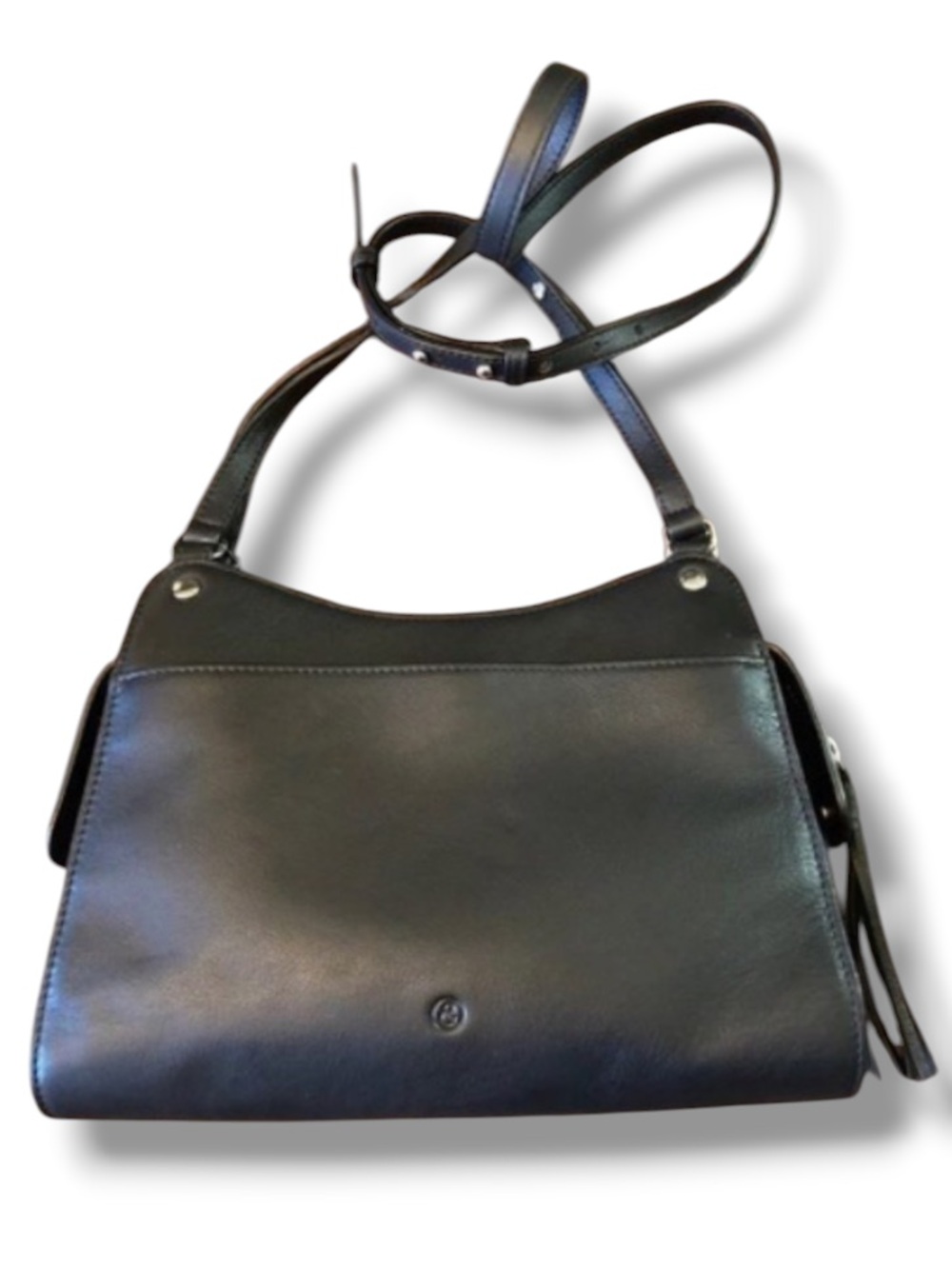 Treasure & Bond Women’s Classic Black Leather Shoulder Bag Purse